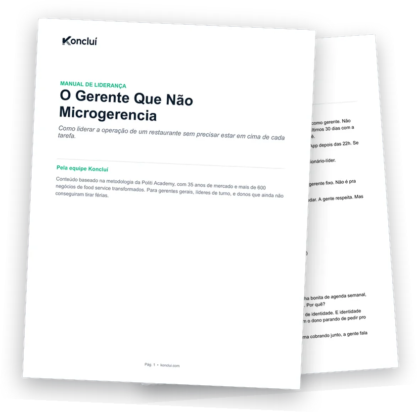 Páginas reais do manual do gerente que não microgerencia